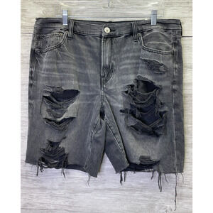 American Eagle Shorts Size 14 Womens Low Rise Baggy Distressed Destroyed